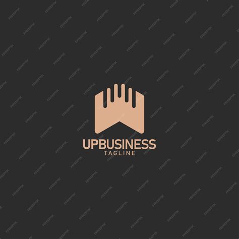 Premium Vector | Up business company logo simple modern design