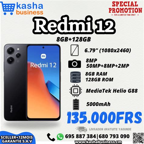 Redmi 12 8GB 128GB Kasha Business