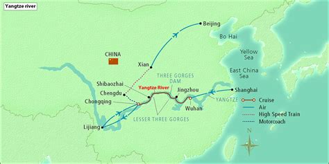 Yangtze River Map | Where is Yangtze River located on Map