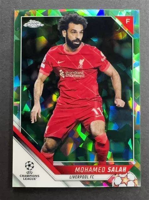 Topps Chrome Uefa Mohamed Salah Liverpool Egypt Green Eur