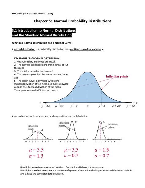 Pdf Chapter 5 Normal Probability Distributions Ch 5 Notes54