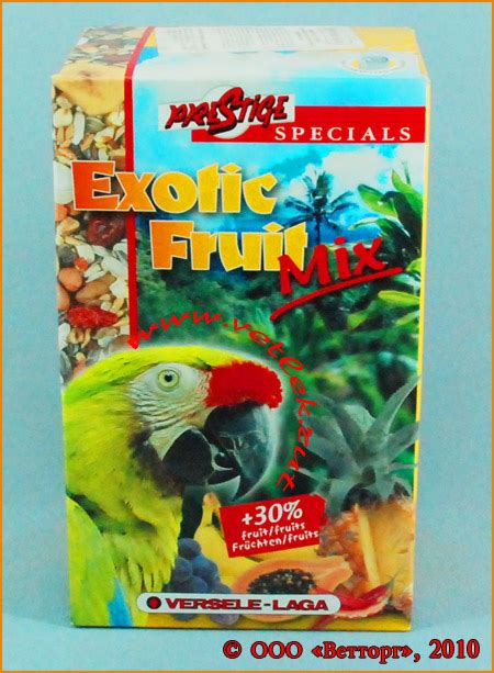 Престиж корм для крупных попугаев, (Prestige Exotic Fruit MIX), уп. 1 ...