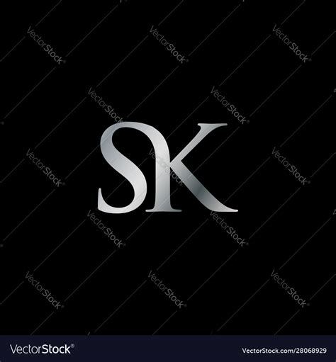 Sk logo modern sk initial logo Royalty Free Vector Image