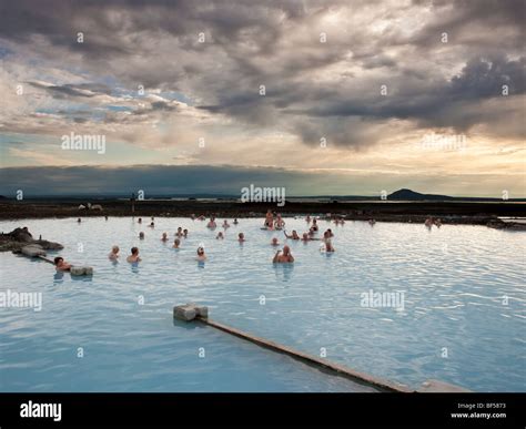 Myvatn Nature Baths Geothermal Hot Springs Myvatn Iceland Stock