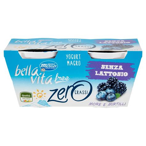 BELLA VITA MERANO Free Zero Grassi Yogurt Magro More E Mirtilli 250 GR