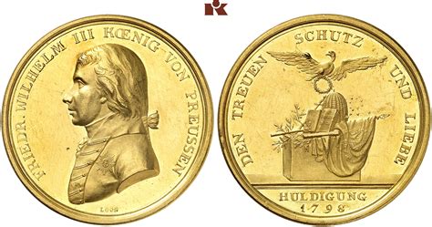 Friedrich Wilhelm III 1797 1840 Goldmedaille Zu 12 Dukaten 1798