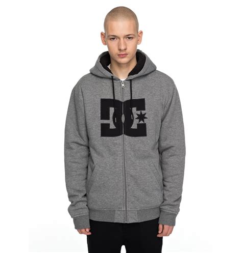 Men's Star Sherpa Zipper Up Hoodie 191282052921 | DC Shoes