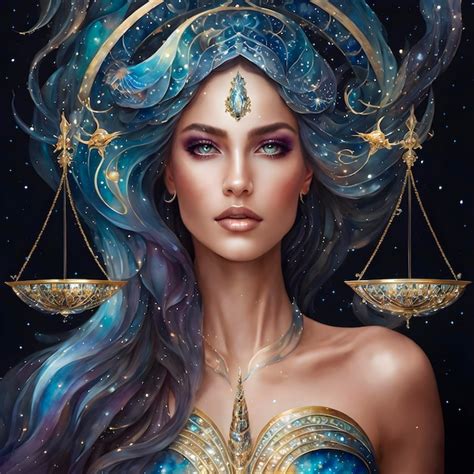 Premium Ai Image Beautiful Woman Libra Zodiac