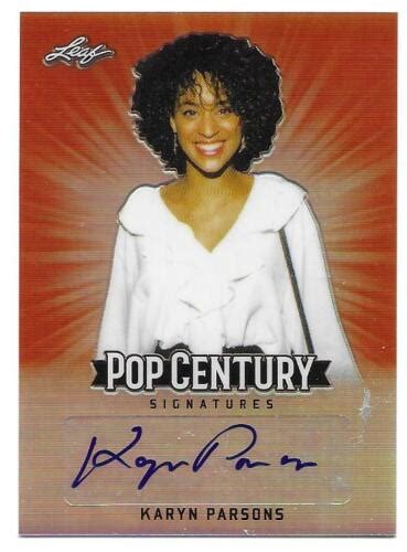 Karyn Parsons 2018 Leaf Pop Century Metal Autograph Auto D 25 Fresh