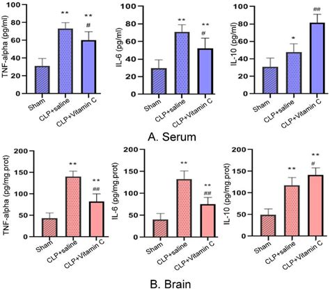 Comparison Of Tnf α Il 6 And Il 10 Levels In The Serum A And Brain Download Scientific