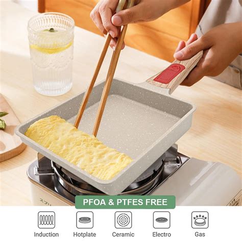 Japanese Cookware Omelette Tamagoyaki Pans Raclette Cheese Non Stick