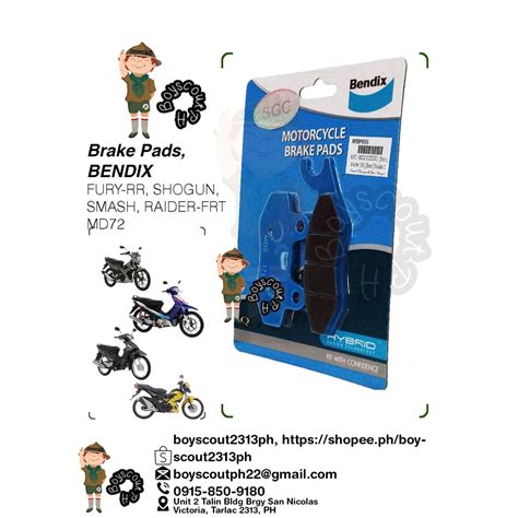 Brake Pads For Fury Rear Shogun Smash Raider Front By Bendix