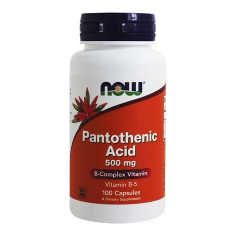 NOW Foods Pantothenic Acid 500 mg - 100 Capsules - Walmart.com ...