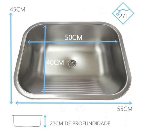 Tanque Inox X Acetinado Escovado Tecnocuba Sink Steel