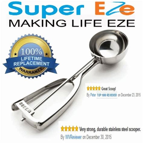 Best Cookie Dough Scoop By Supereze Top Stainless Steel Ice Cream