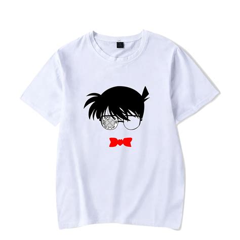 Moda Stampa Anime Detective Conan T Shirt Uomo Donna Hip Hop Manica