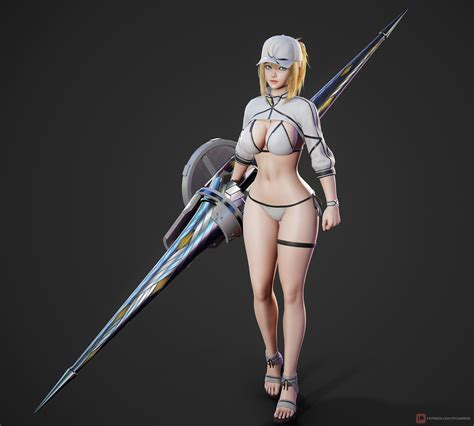 3D model Mysterious Heroine XX - Game Ready VR / AR / low-poly rigged