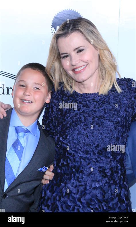 Kian William Jarrahy and Geena Davis attending the UCLA Mattel Children