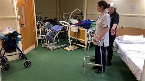 Moving Handling Walking With Zimmer Frame Youtube