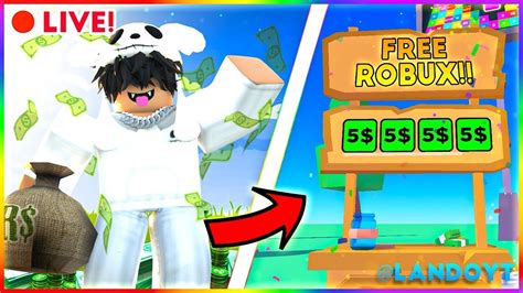 Giving Robux To Every Viewer Live Roblox Robux Live Free Robux