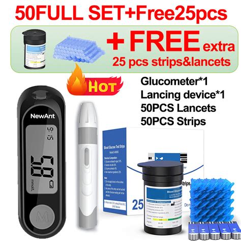 Lifetime Warranty Blood Glucose Meter With 50 Pcs Test Strips And