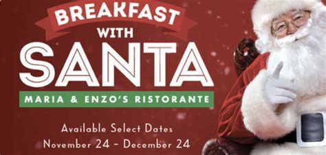 Reservations Now Open for Breakfast with Santa at Maria & Enzo's ...