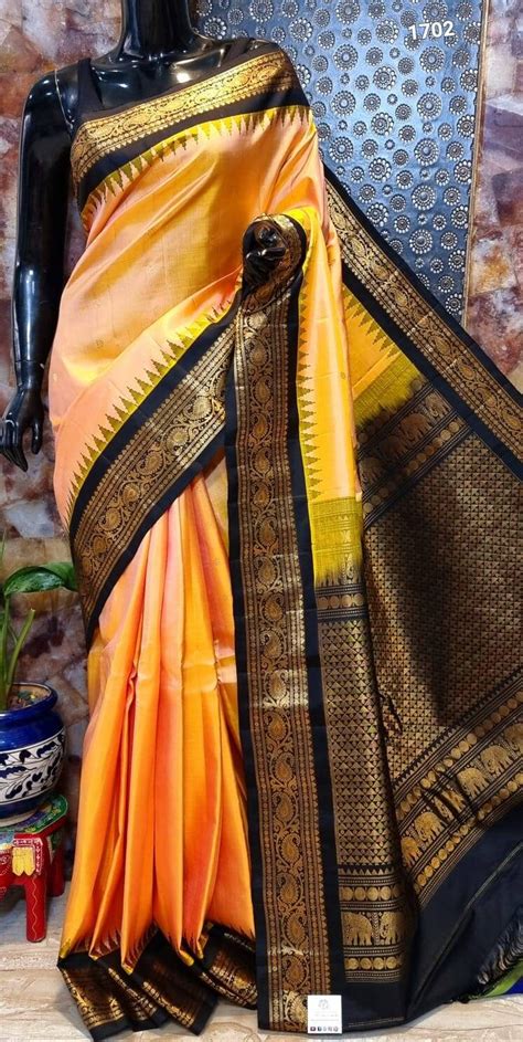 Handloom Gadwal Pure Silk Saree Gadwal Pure Silk With Kuttu Borders