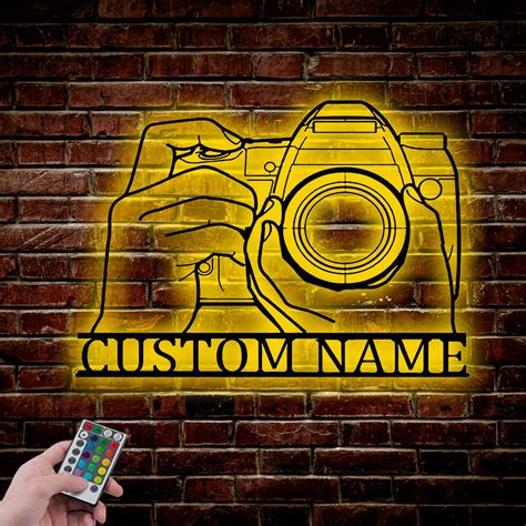 Custom Camera Metal Wall Art,camera Metal Sign, Camera Wall Decor ...