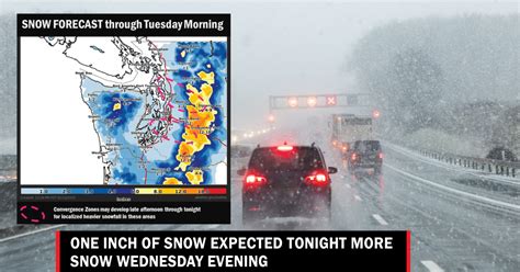 One inch of snow expected tonight more snow Wednesday evening - Lynnwood Times