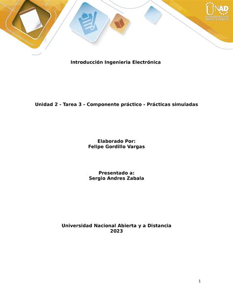 Unidad 2 Tarea 3 Componente práctico Prácticas simuladas