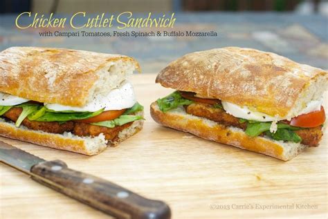 Chicken Cutlet Sandwich with Tomatoes, Spinach & Buffalo Mozzarella