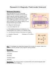 Exploring Magnetic Fields In Solenoids Research Findings Research