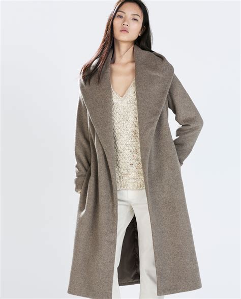 Zara Woman Wool Coat With Belt Its Like A Chic Robe Perfect To