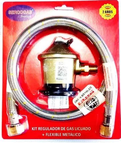 Kit Regulador De Gas Licuado Flexible Metálico Cuotas sin interés