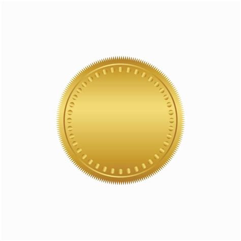 Round Golden Badge Isolated On A Black Background Seal Stamp Gold