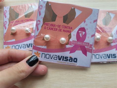 Cartão Com Brinco Outubro Rosa Elo7 Produtos Especiais