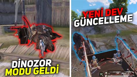 DEV GÜNCELLEME GELDİ YENİ DİNOZOR MODU PUBG MOBILE GÜNCELLEME