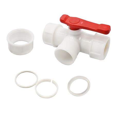 ACCESSOIRE DE TETE D ARROSAGE 50mm x TEE Robinet à bille en plastique