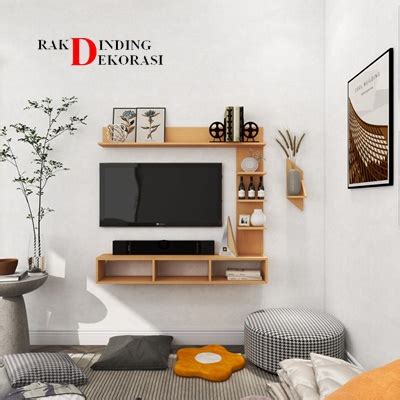 Jual Rak Tv Dinding Minimalis Dekorasi Ruangan Ruang Tamu Serbaguna