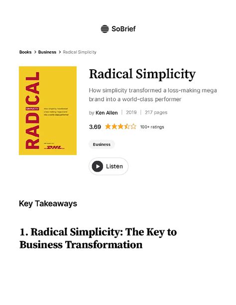 Radical Simplicity: Transforming DHL's Business Strategy (BUS 3.69