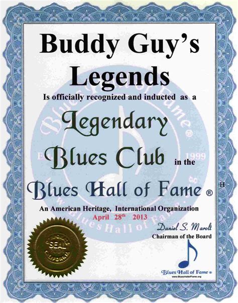 Chicago Blues Hall of Fame ® Artists inducted into the Blues Hall of