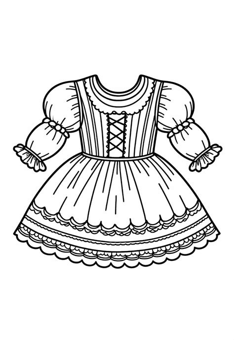 Desenho De Vestido De Festa Junina Para Colorir