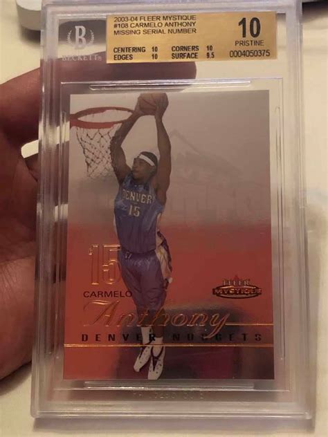 2003 04 Fleer Mystique 108 Carmelo Anthony 999 RC For Sale Online