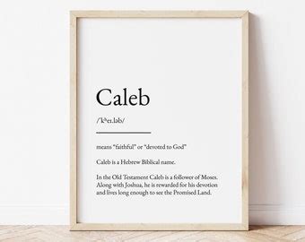 Caleb Name Wall Art - Etsy