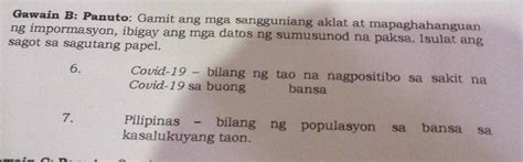 Gawain B Panuto Gamit Ang Mga Sangguniang Aklat At Mapaghahanguan Ng