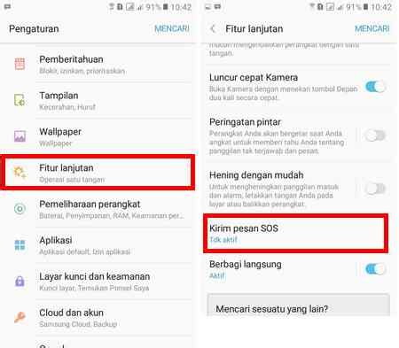 Alakadar Blog Cara Aktifkan Fitur Pesan Sos Di Hp Samsung Galaxy