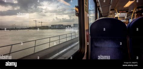 Empty Passenger Seats In Dutch Railway Train Compartment With Big