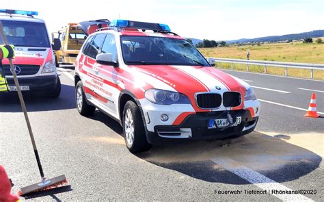 Unfall mit DRK Notarztwagen zwischen Hämbach und Bad Salzungen APP