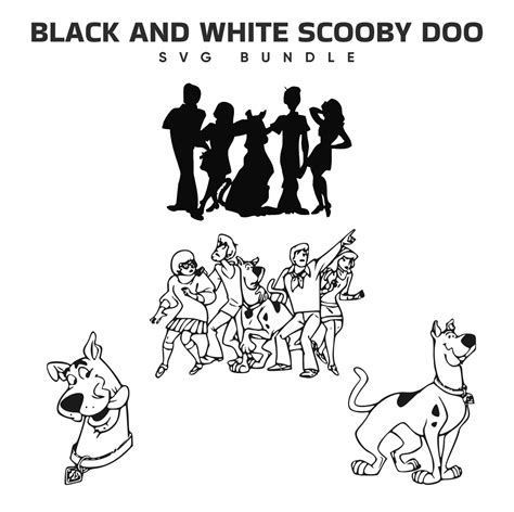 Black and White Scooby Doo SVG – MasterBundles