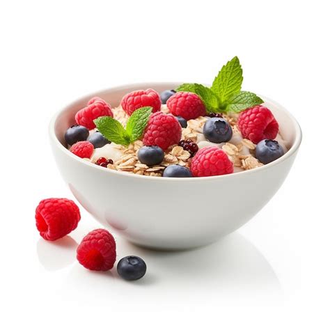 Premium AI Image | cereal with fruits